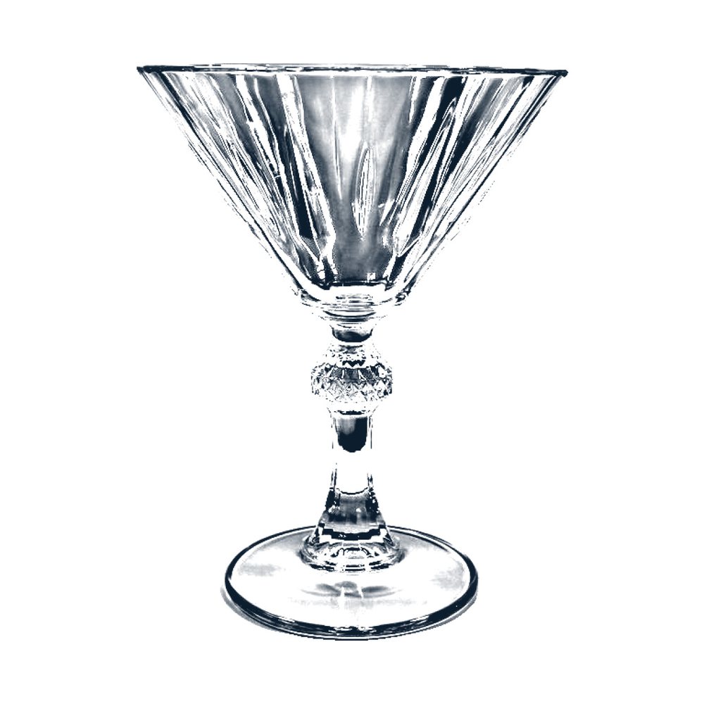 Ribbed Martini Glass 160ml for hire